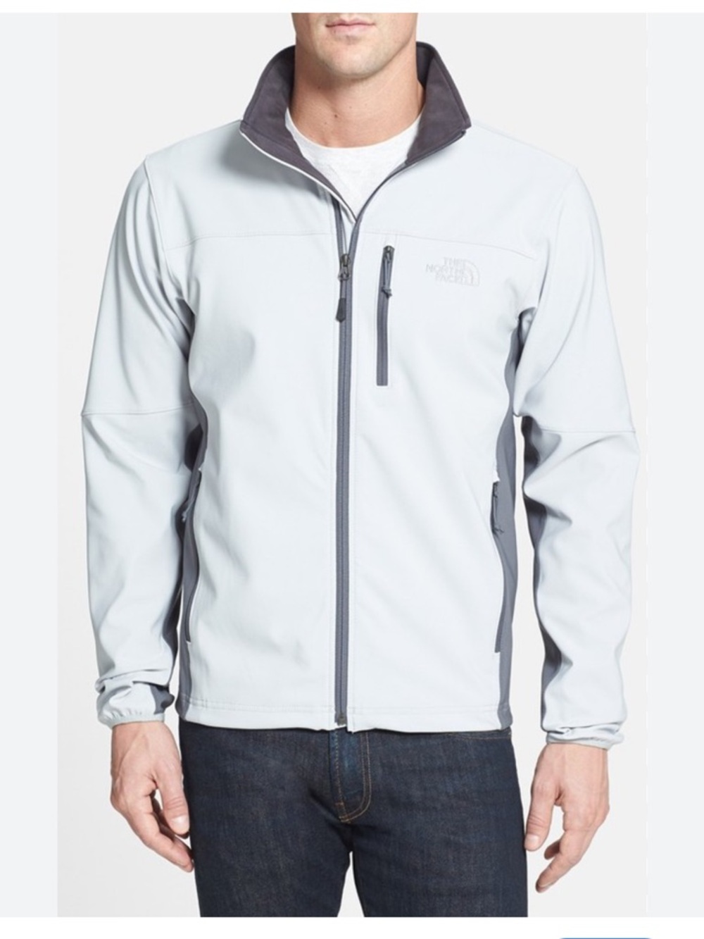 The North Face Men’s Light Gray and Dark Charcoal Performance Jacket